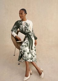 Hilliard Dress, Green Cream, hi-res