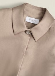 Avery Wool Silk Jacket, Oyster, hi-res