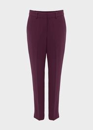 Adelia Tapered Trousers, Deep Plum, hi-res