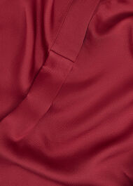 Marie Satin Blouse, Pomegranate Red, hi-res