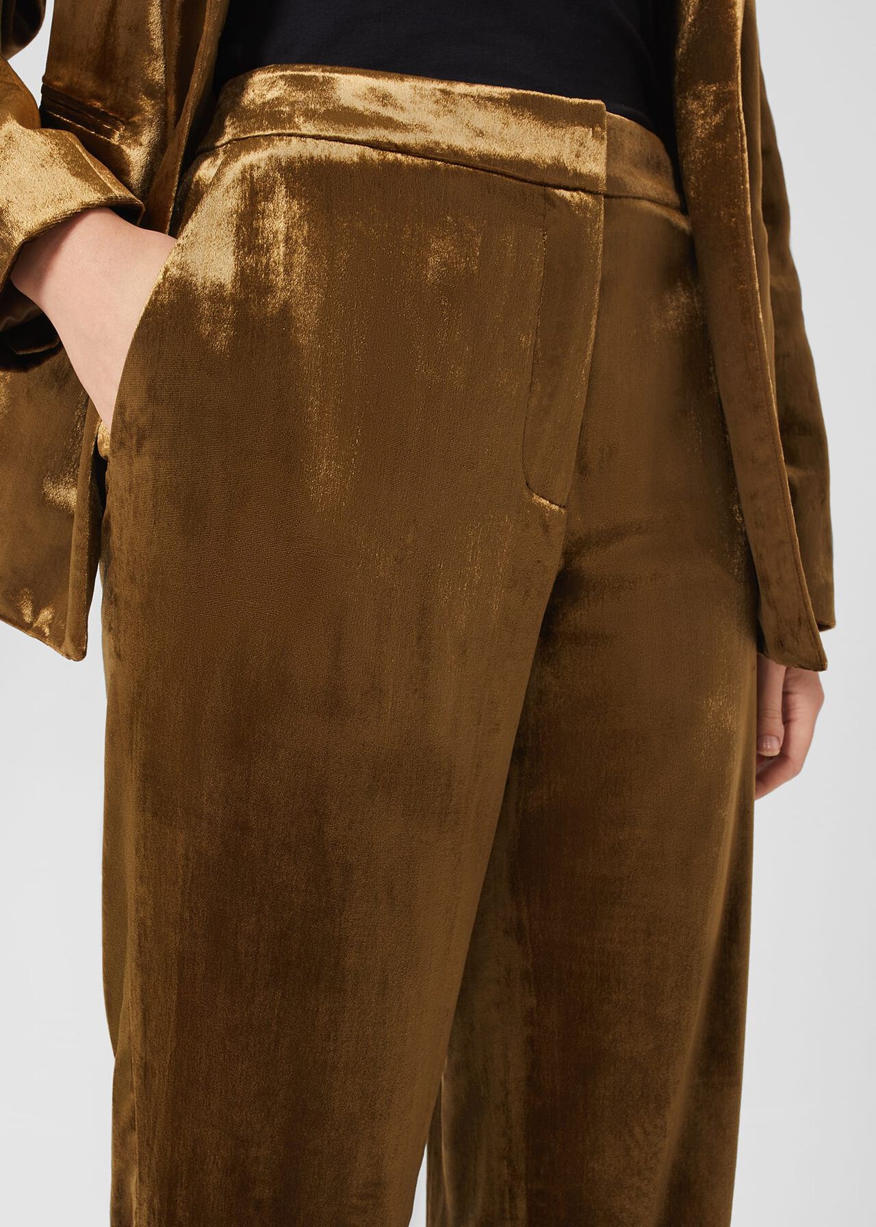 Tamzin Wide Trousers, Gold, hi-res