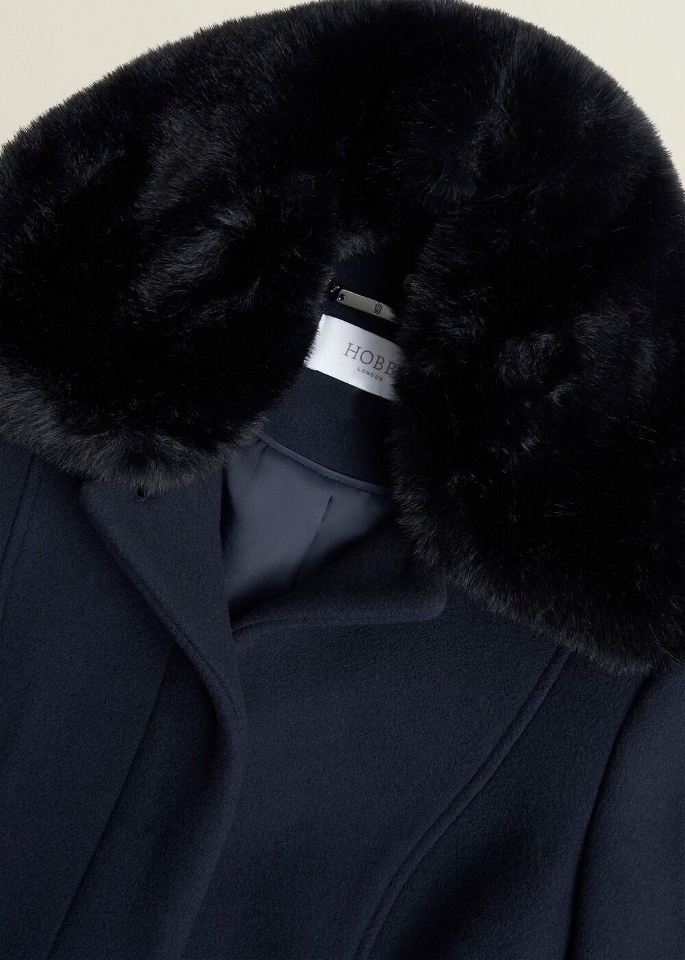 Celeste Wool Blend Coat, Navy, hi-res