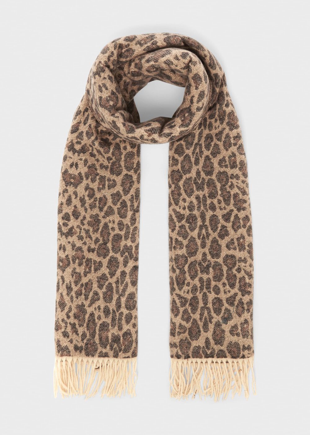 Adriana Leopard Scarf, Camel Multi, hi-res
