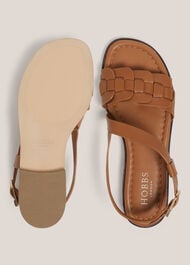 Vera Leather Sandals, Tan, hi-res