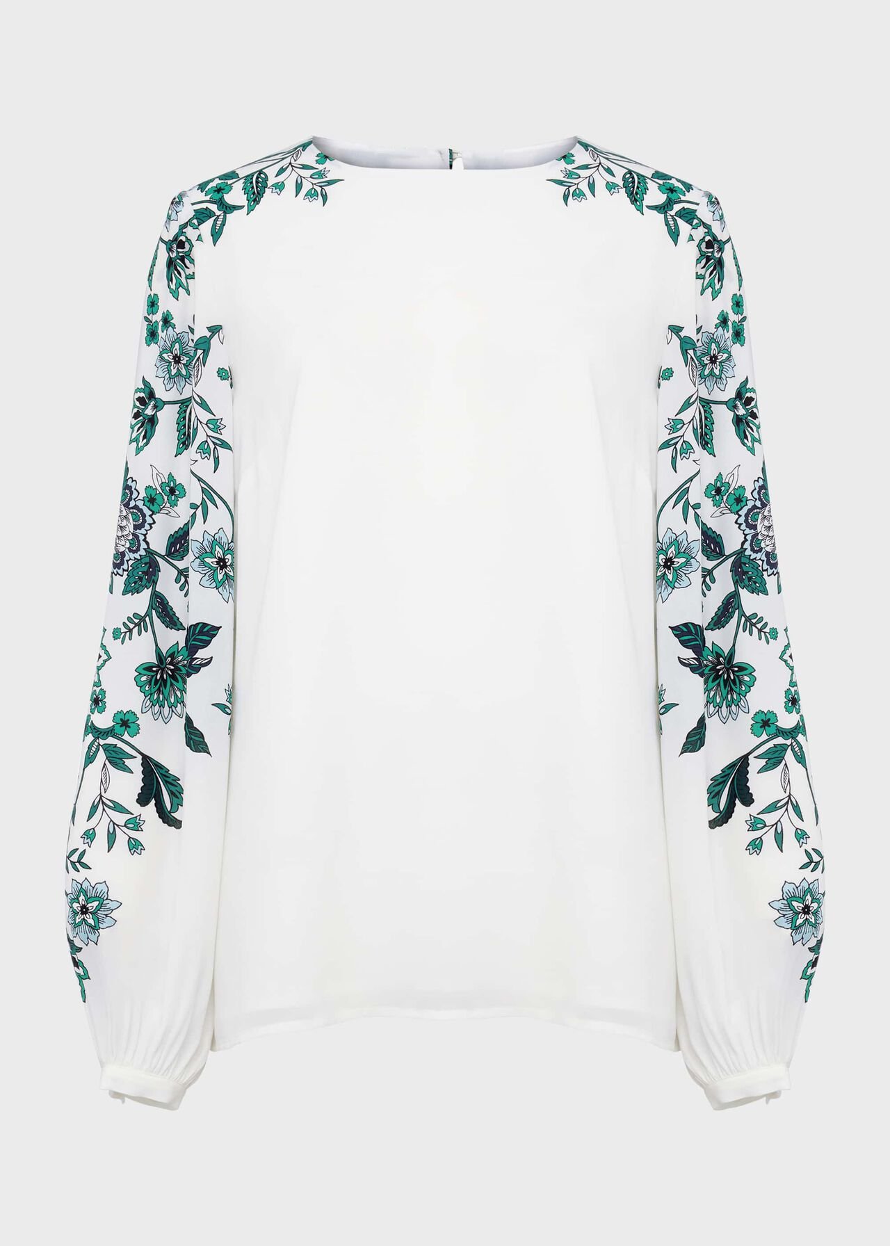 Zoey Floral Puff Sleeve Blouse Ivory Multi