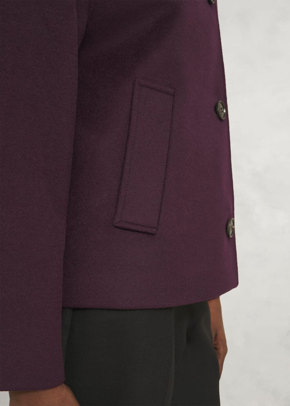 Zoe Wool Blend Jacket, Malbec Purple, hi-res