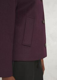 Zoe Wool Blend Jacket, Malbec Purple, hi-res
