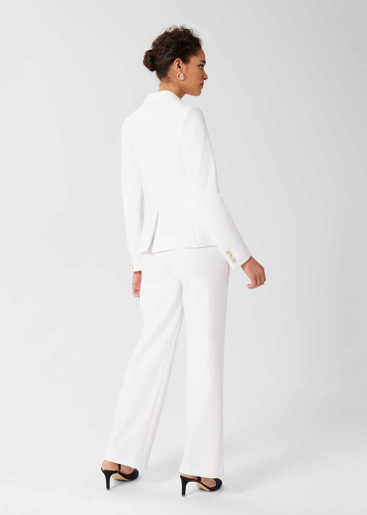 Natasha Wide Trousers, Ivory, hi-res