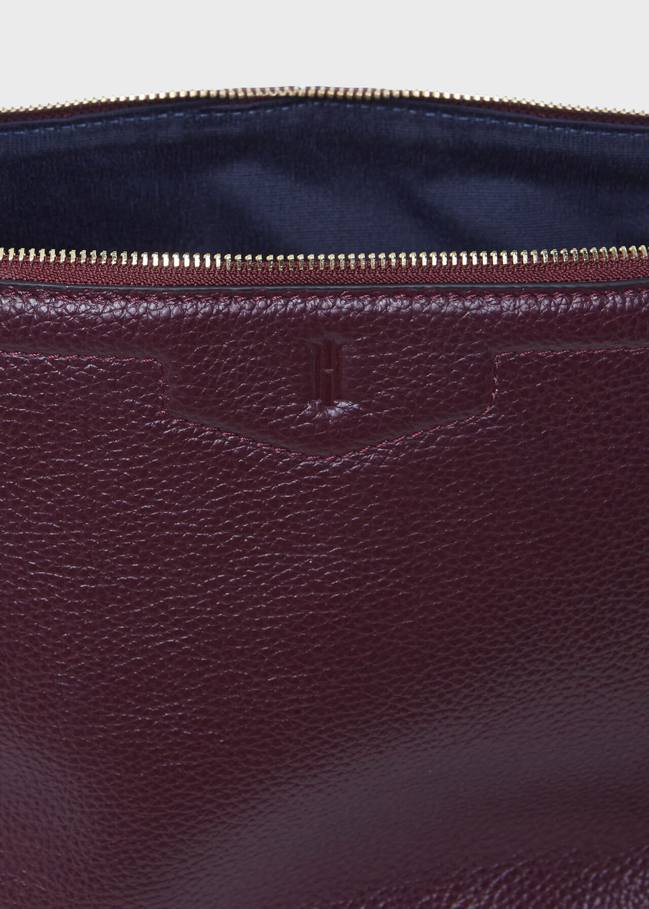 Margot Leather Large Make-Up Bag, Aubergine, hi-res