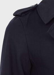 Shea Shower Resistant Trench Coat, Navy, hi-res