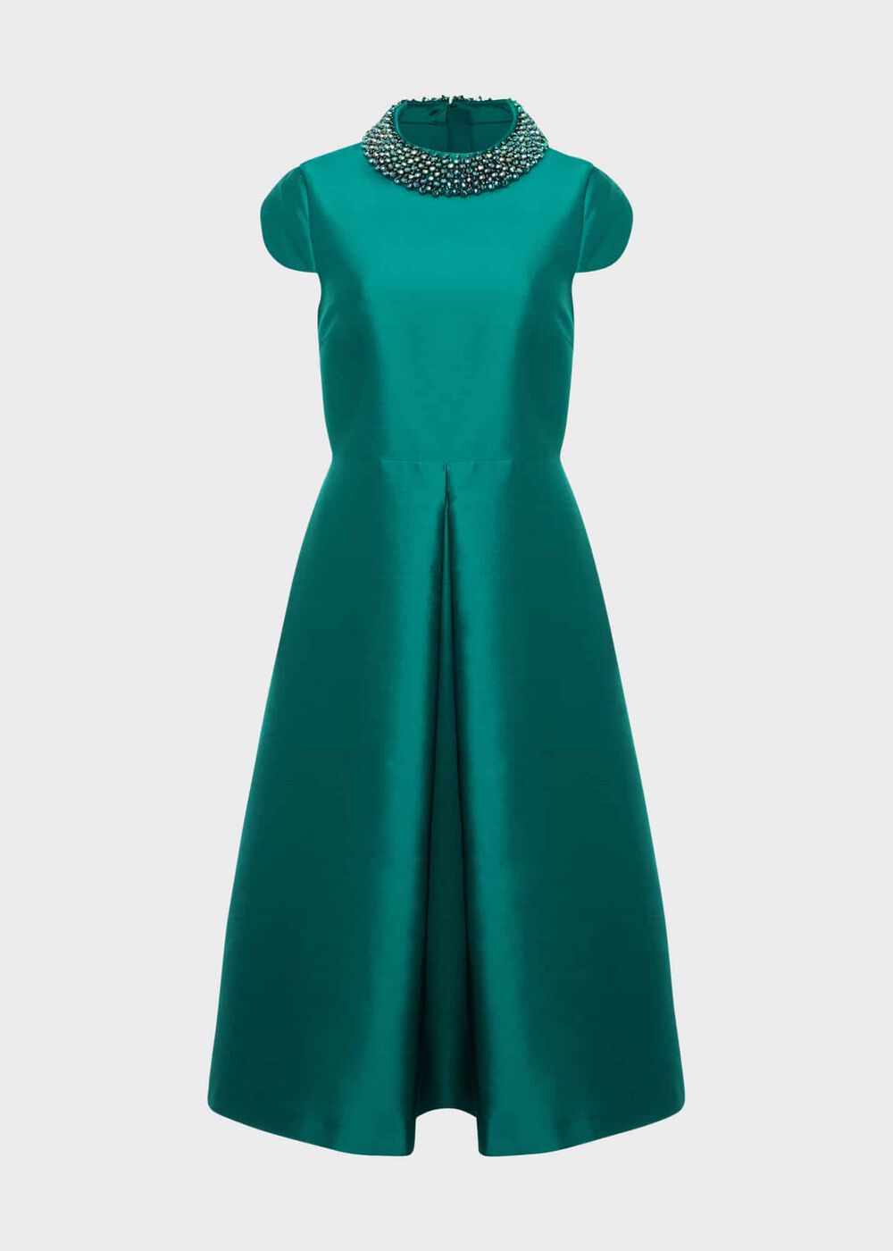Christie Silk Blend Dress, Jewel Green, hi-res