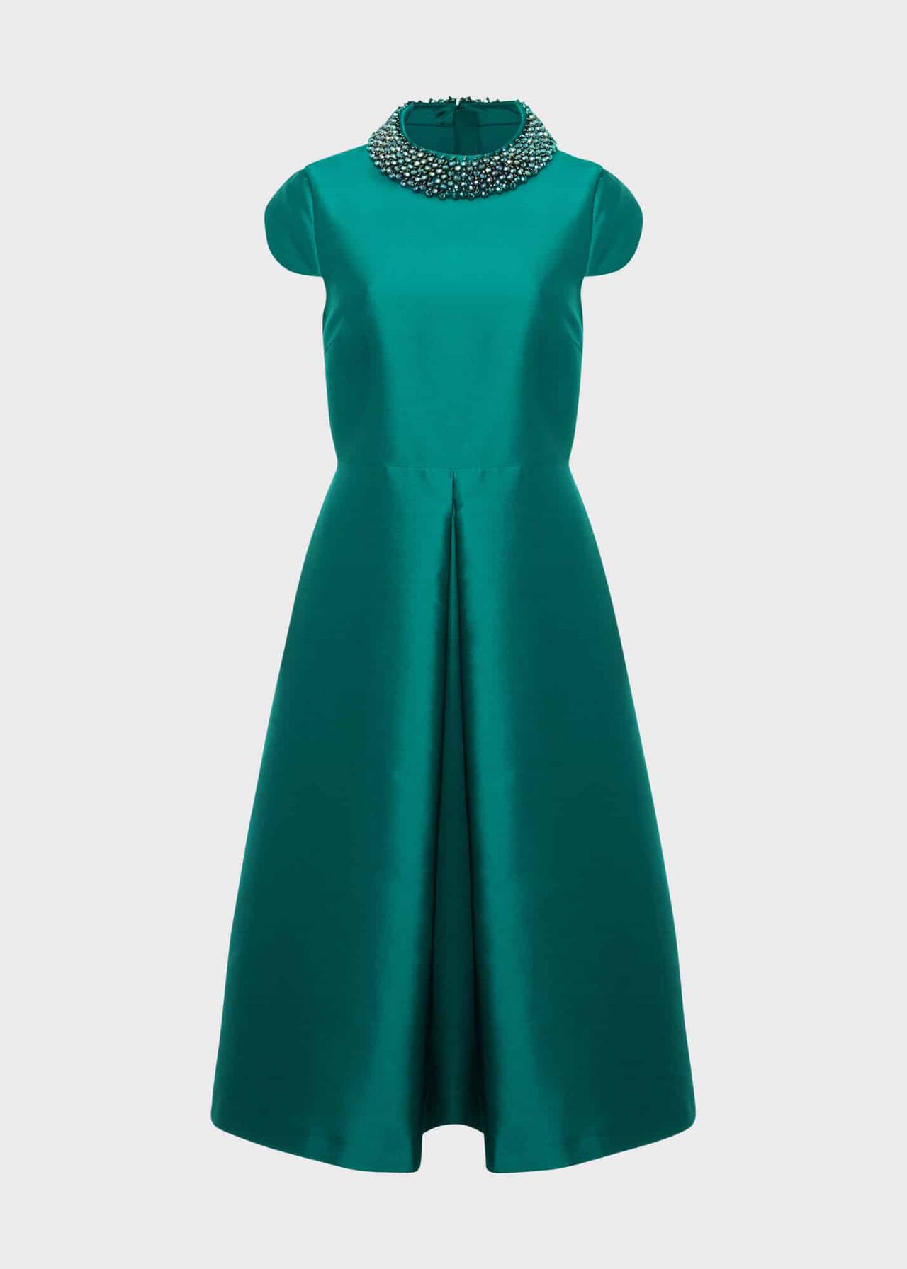 Christie Silk Blend Dress, Jewel Green, hi-res