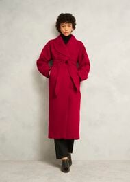 Lambeth Wool Blend Coat, Red, hi-res