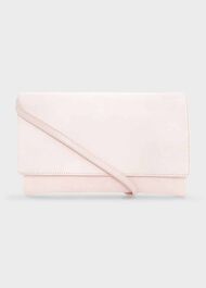 Renata Suede Clutch, Pale Pink, hi-res