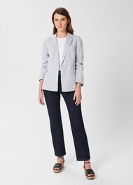 Maeve Linen Jacket, Pale Blue, hi-res