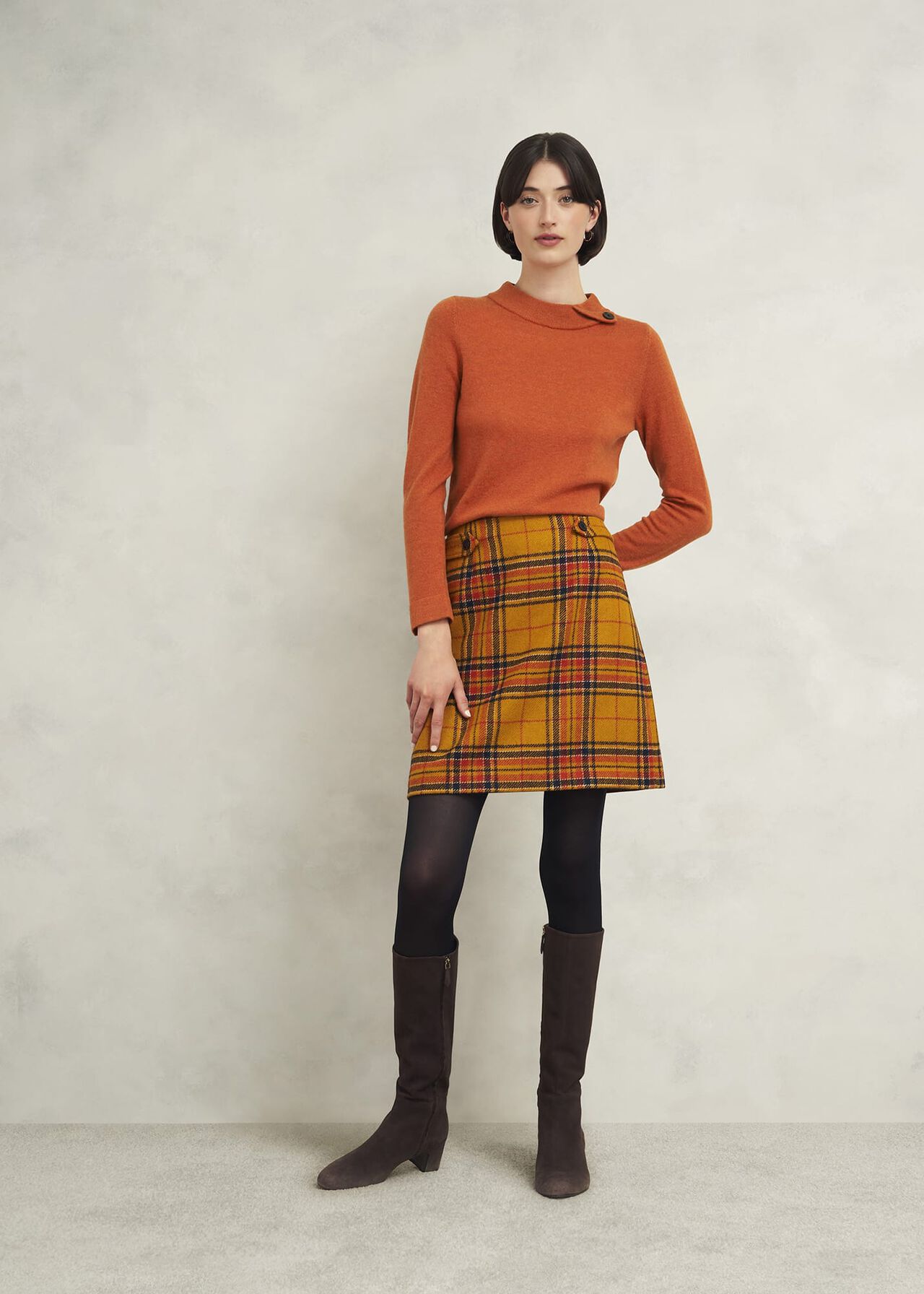 Talia Wool Cashmere Jumper, Topaz Orange, hi-res