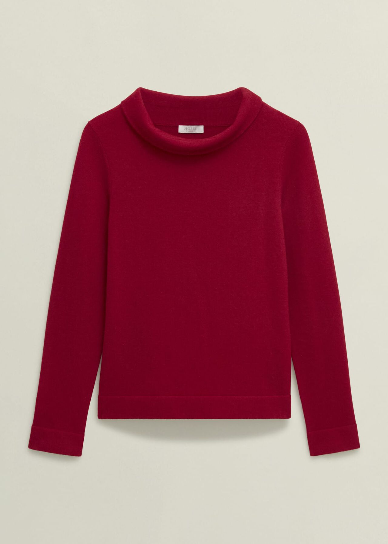 Audrey Wool Cashmere Jumper, Pomegranate, hi-res