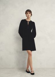 Osterly Velvet Dress, Black, hi-res