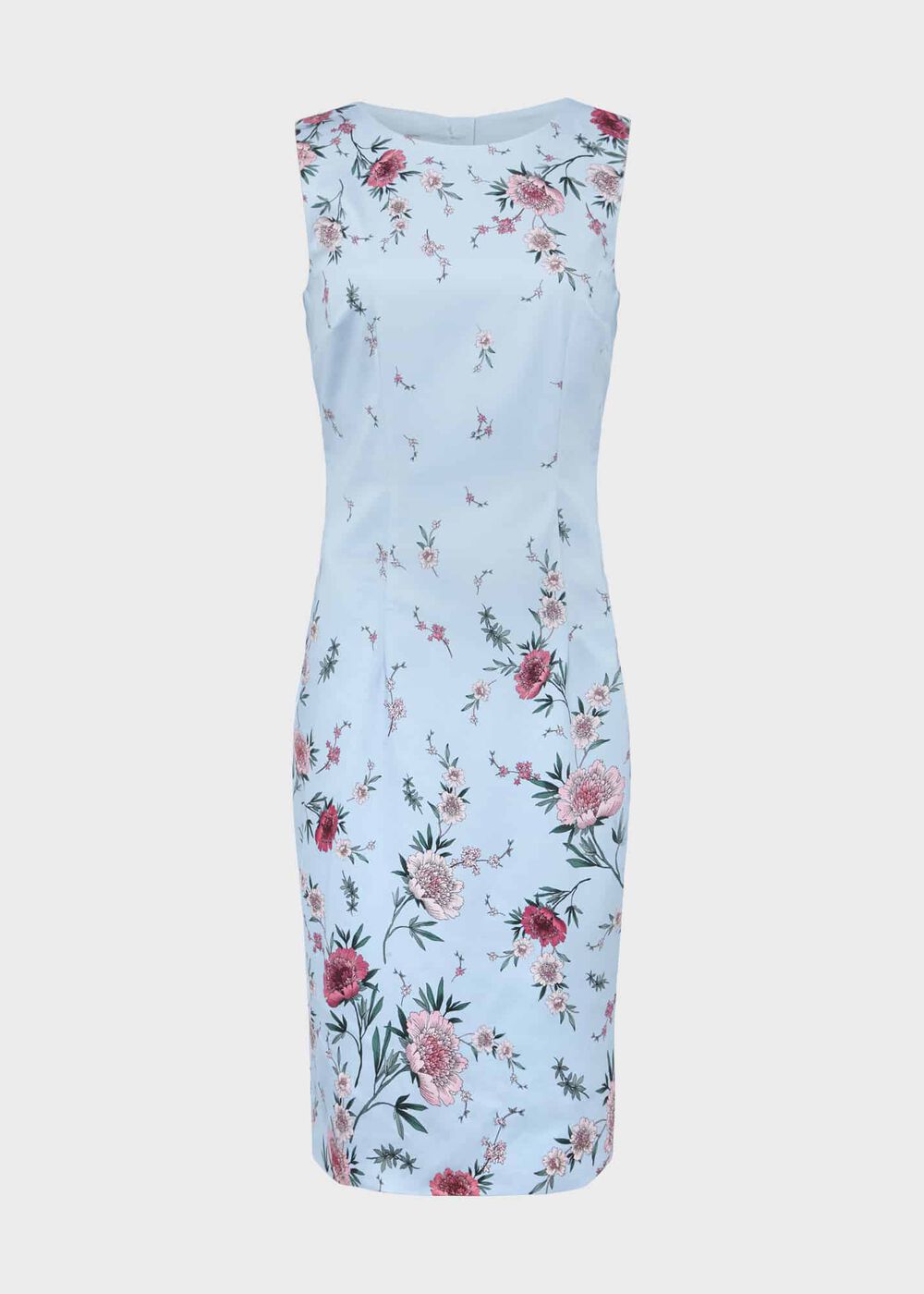 Fiona Floral Shift Dress, Pale Blue Multi, hi-res