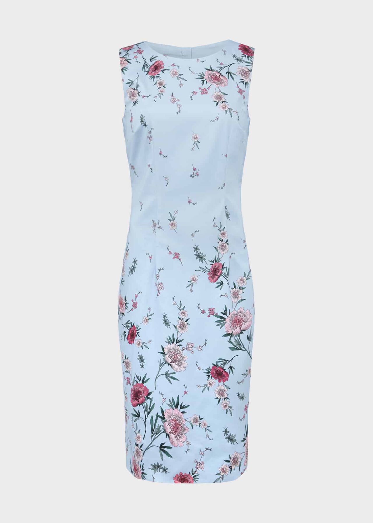 Fiona Floral Shift Dress, Pale Blue Multi, hi-res