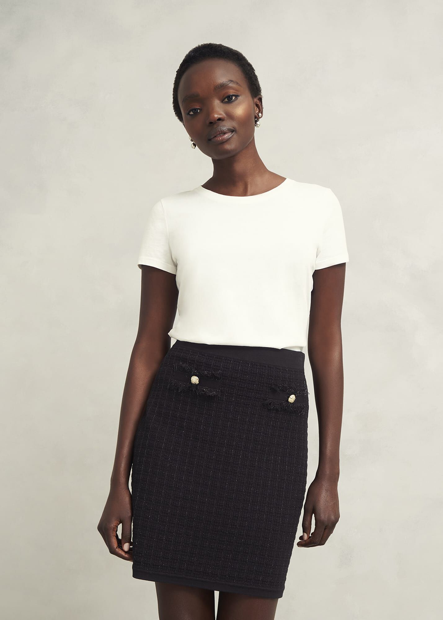 Sairey Sparkle Knitted Skirt | Hobbs US |