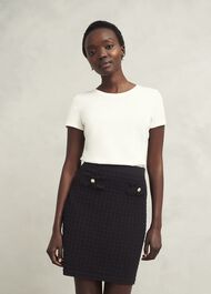 Sairey Sparkle Knitted Skirt , Black, hi-res
