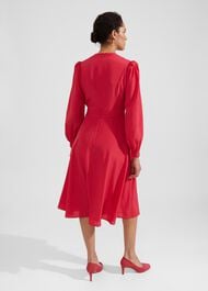 Adrianna Midi Dress, Rouge Pink, hi-res
