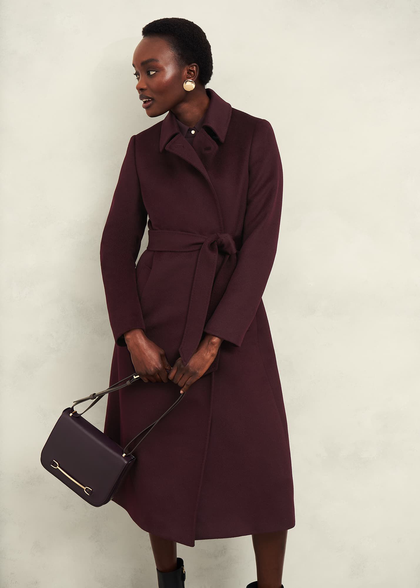 Petite Livia Wool Coat Hobbs US