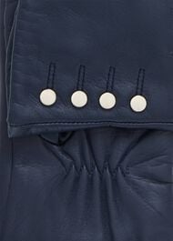 Sienna Leather Glove, Navy, hi-res