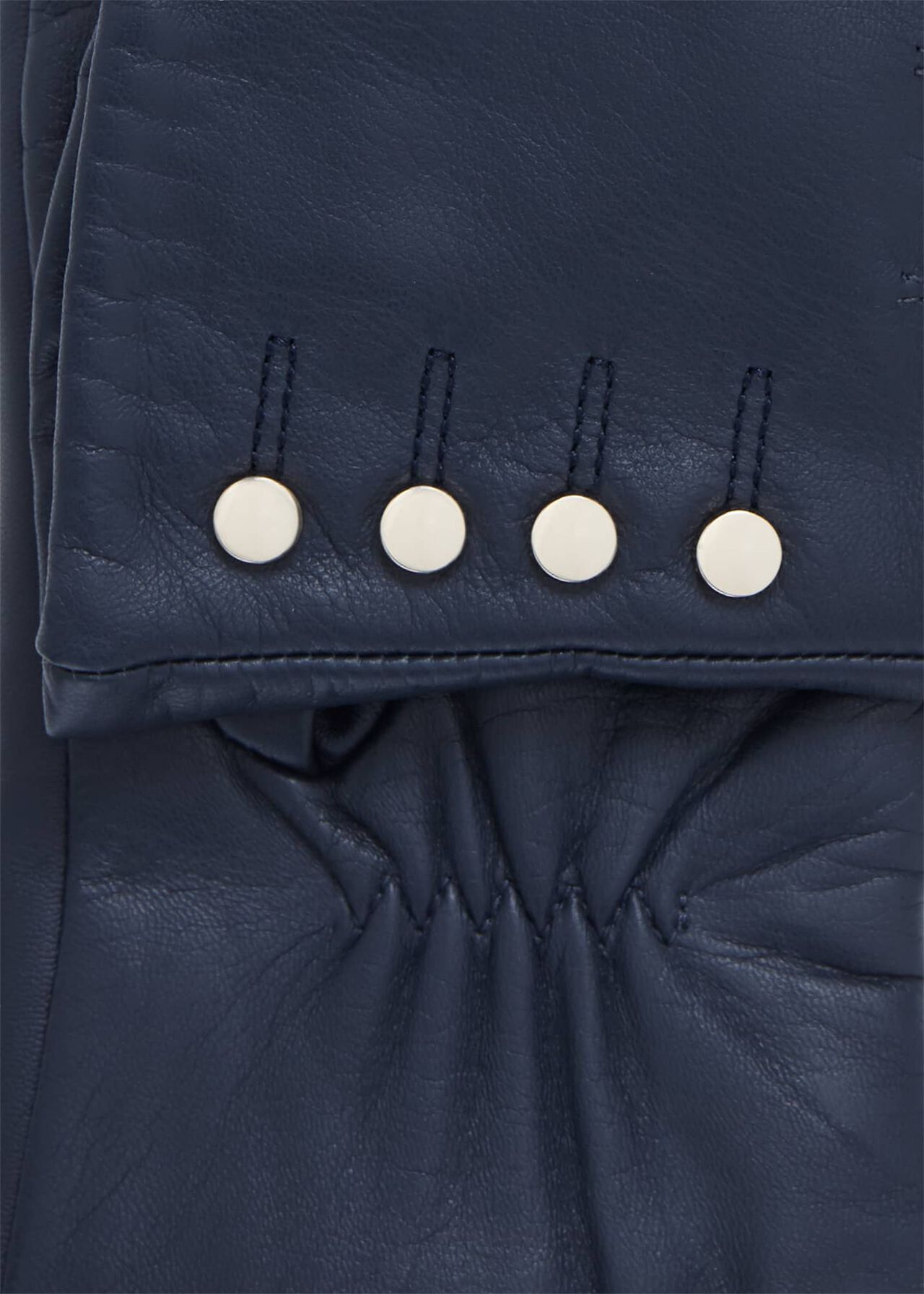 Sienna Leather Glove, Navy, hi-res