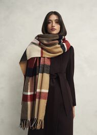 Connie Blanket Scarf, Red Multi, hi-res