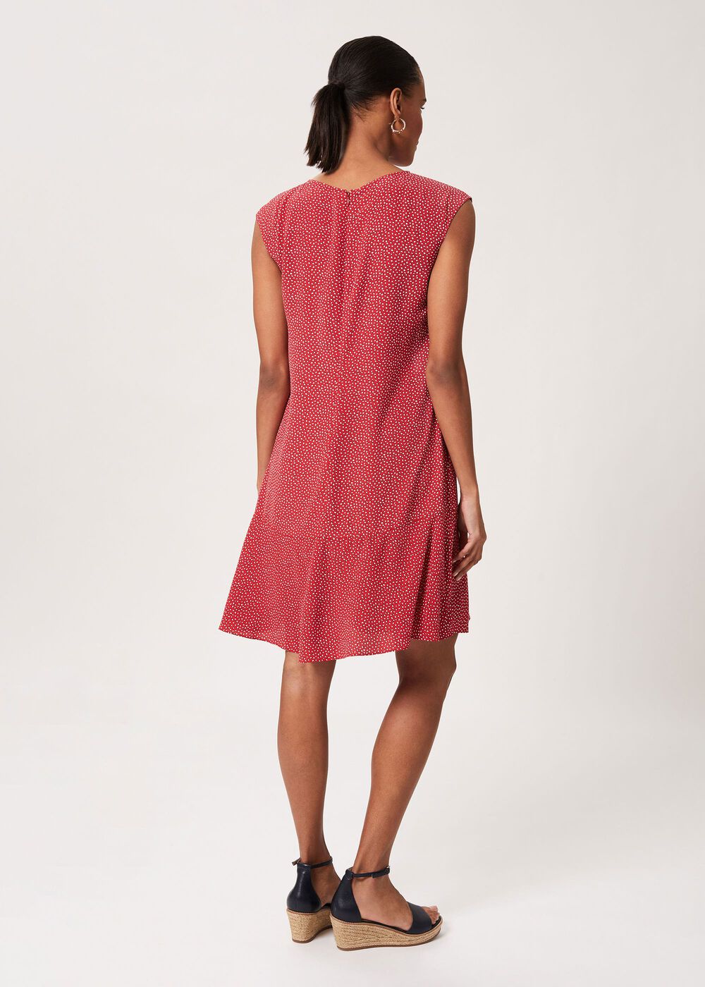 Catalina Printed Dress, Raspberry Ivory, hi-res