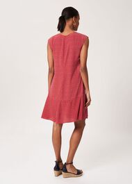 Catalina Printed Dress, Raspberry Ivory, hi-res