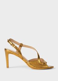 Clarissa Stiletto Sandals , Gold, hi-res