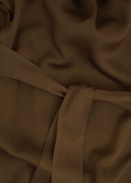 Darracott Tie Waist Midi Dress, Medlar Brown, hi-res