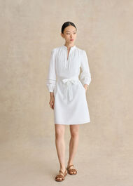 Sabel Cotton Dress, White, hi-res