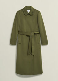 Petite Livia Wool Coat, Kelp Green, hi-res