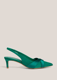Renee Suede Slingbacks, Meadow Green, hi-res
