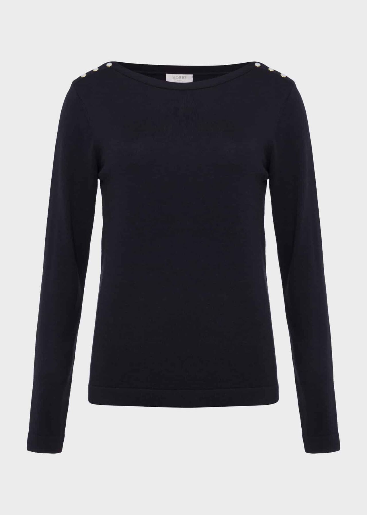 Petula Jumper With Wool, Hobbs Navy, hi-res