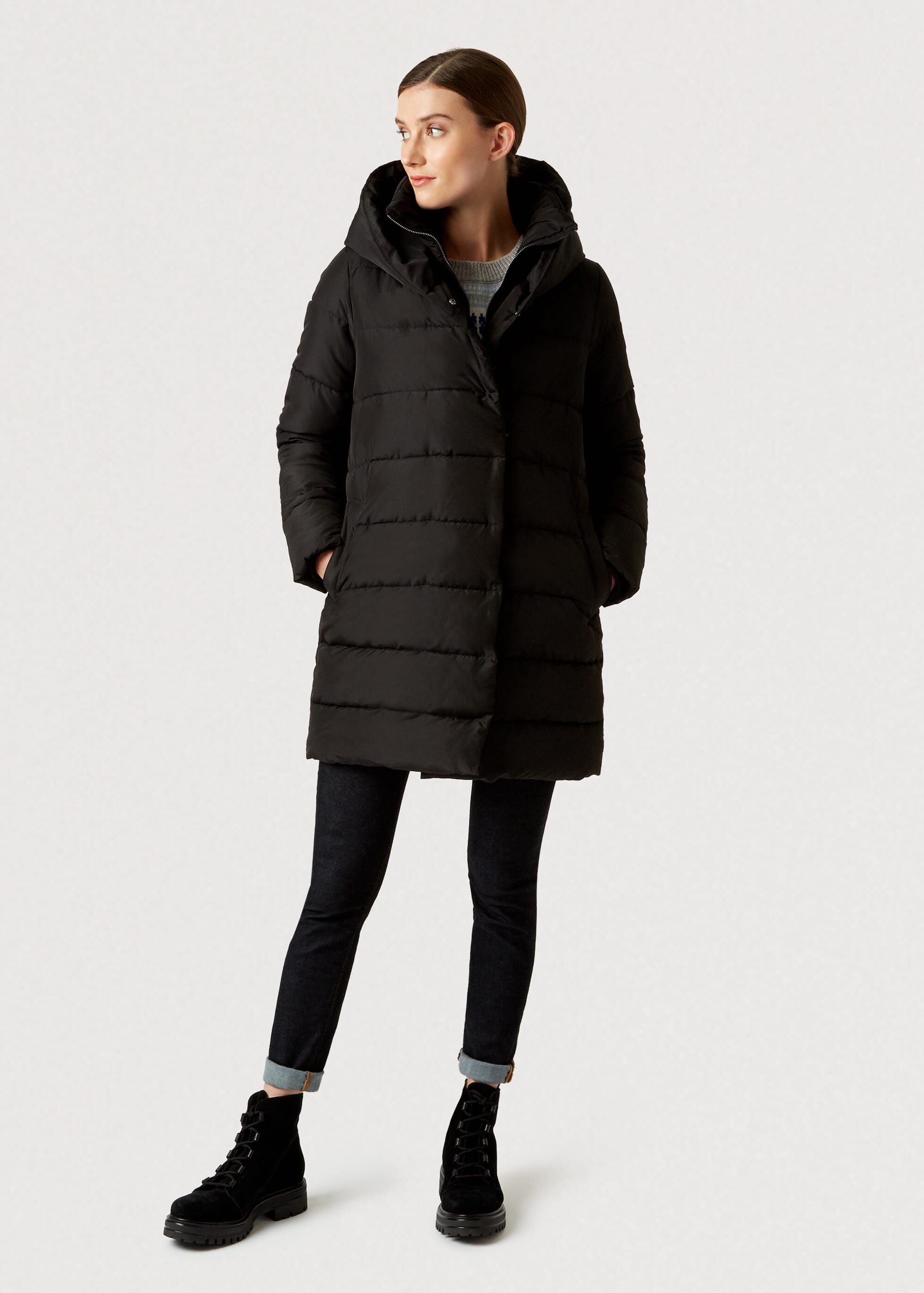 Hobbs hadley padded jacket dark green shop