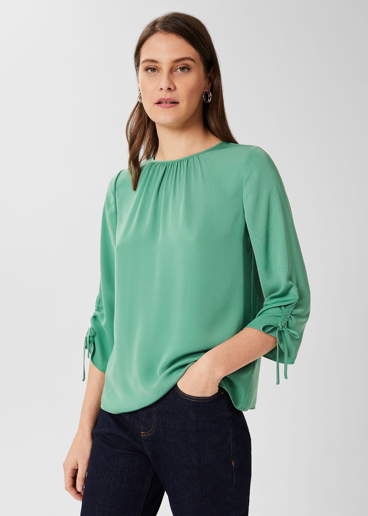 Cosette Blouse, Leaf Green, hi-res