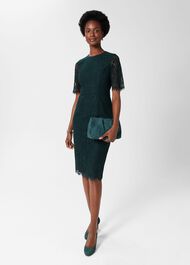 Mireya Lace Shift Dress, Evergreen, hi-res