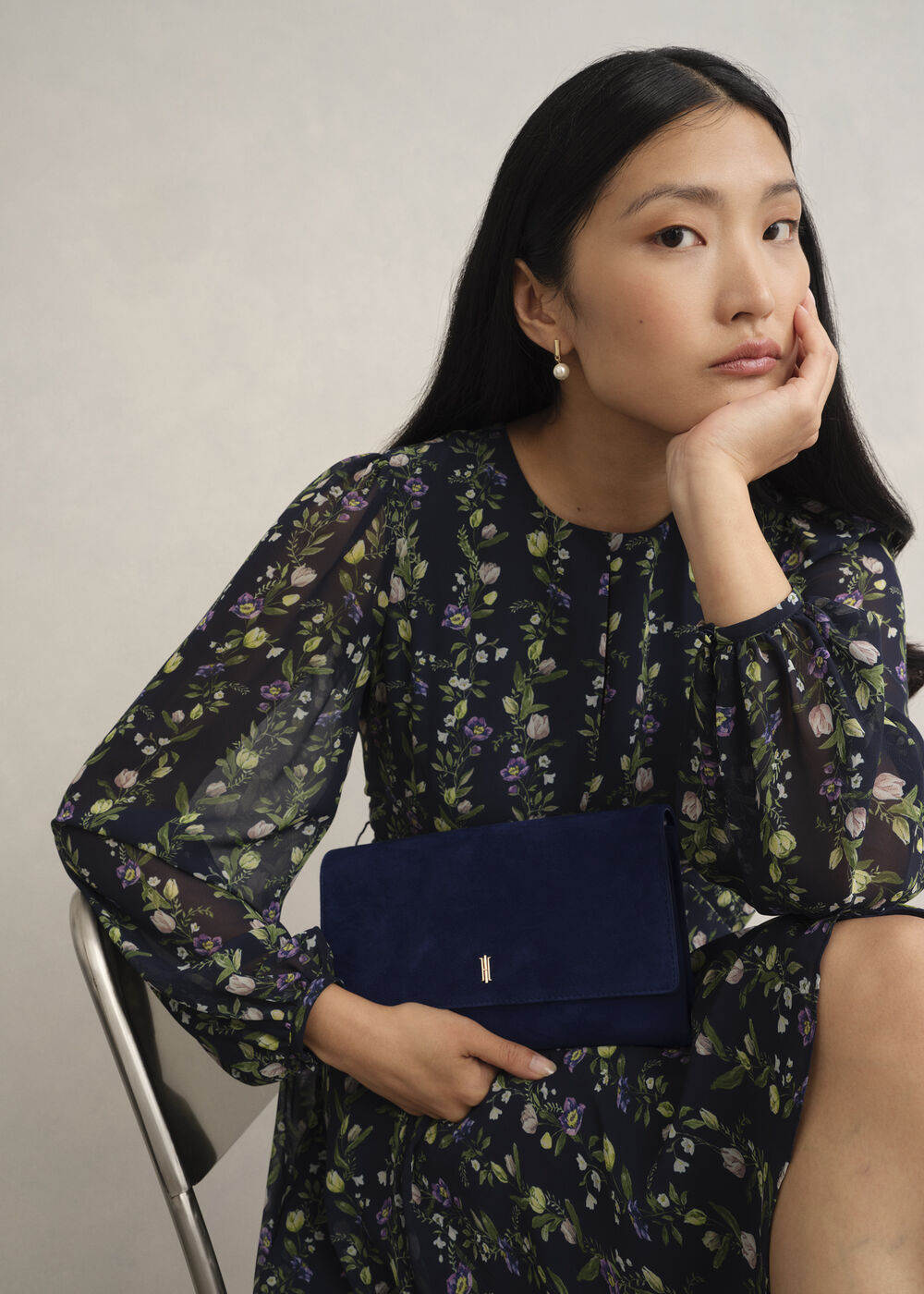 Ashley Clutch, Midnight Navy, hi-res