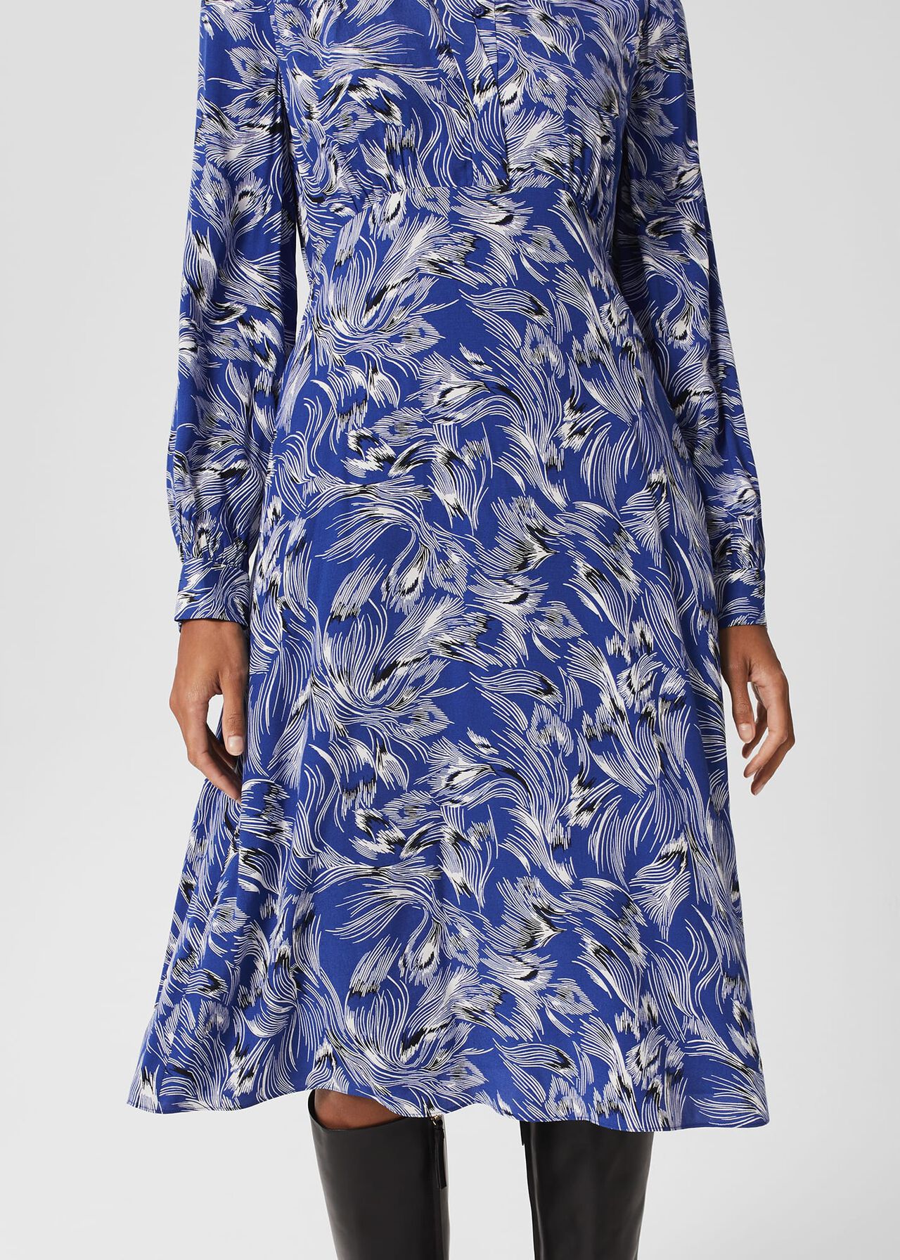 Octavia Shirt Dress, Blue Multi, hi-res