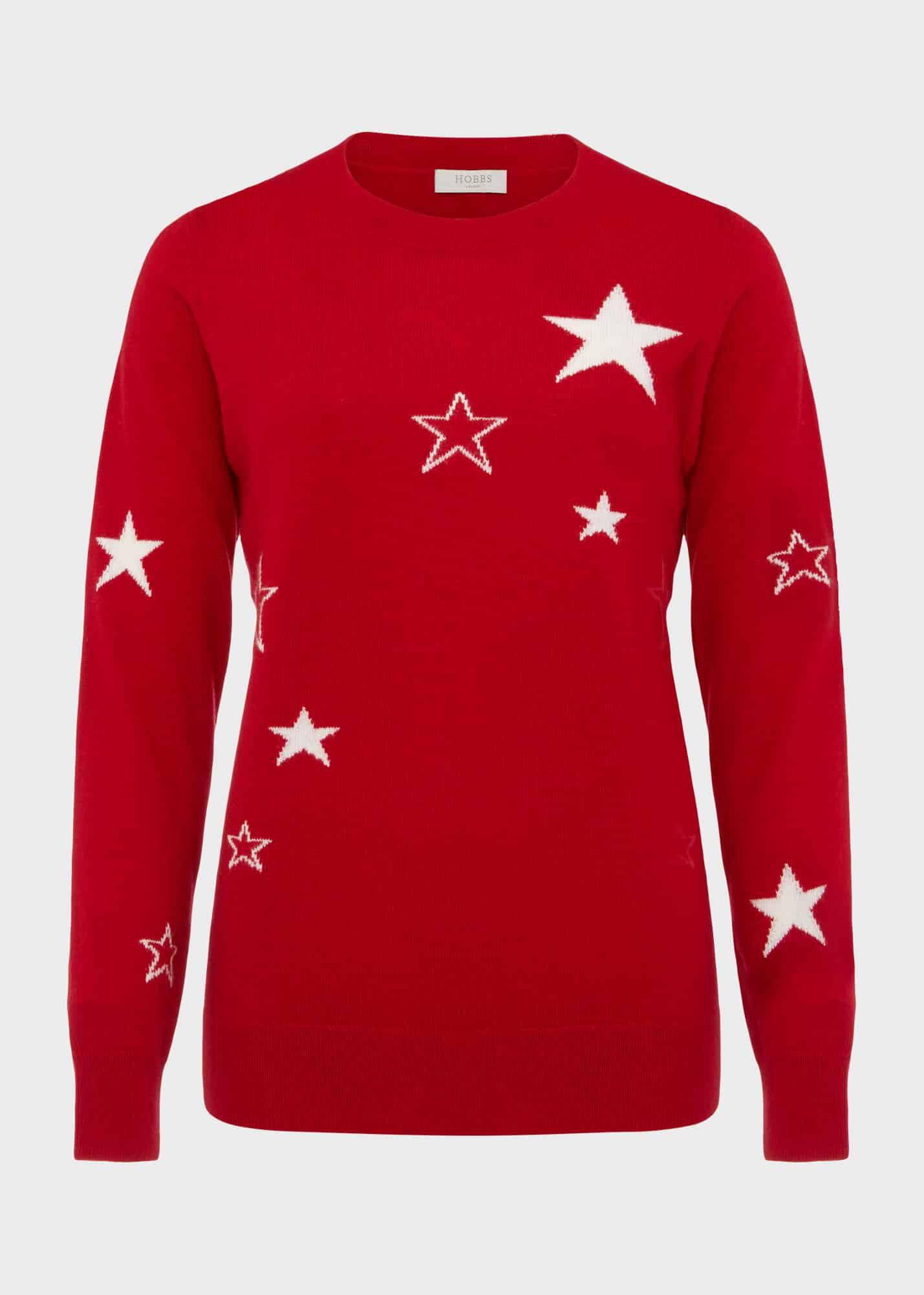 Mint velvet red best sale star jumper
