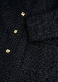 Evangeline Tweed Coat, Black, hi-res