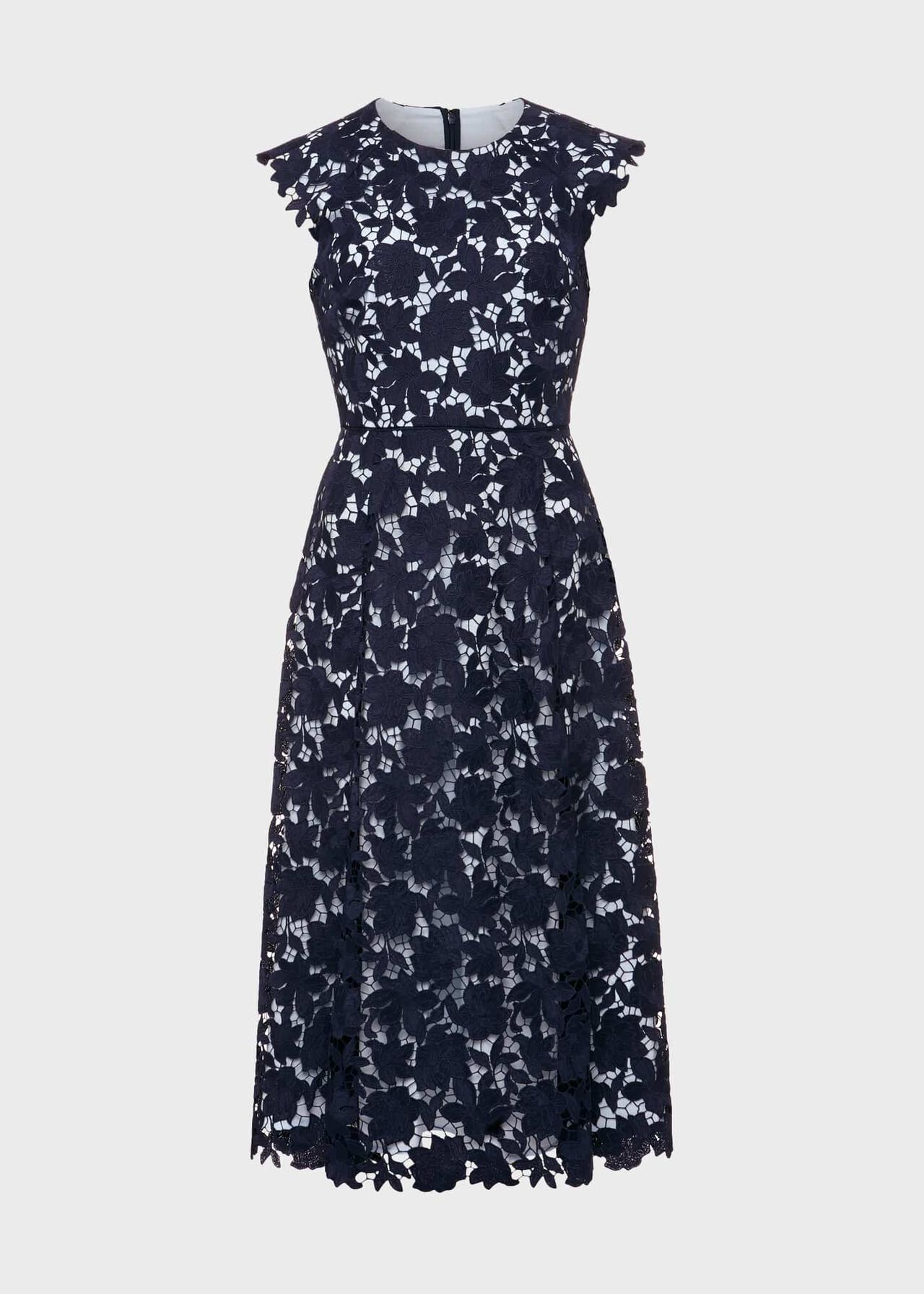 Pheobe Lace Dress, Pale Blue Navy, hi-res