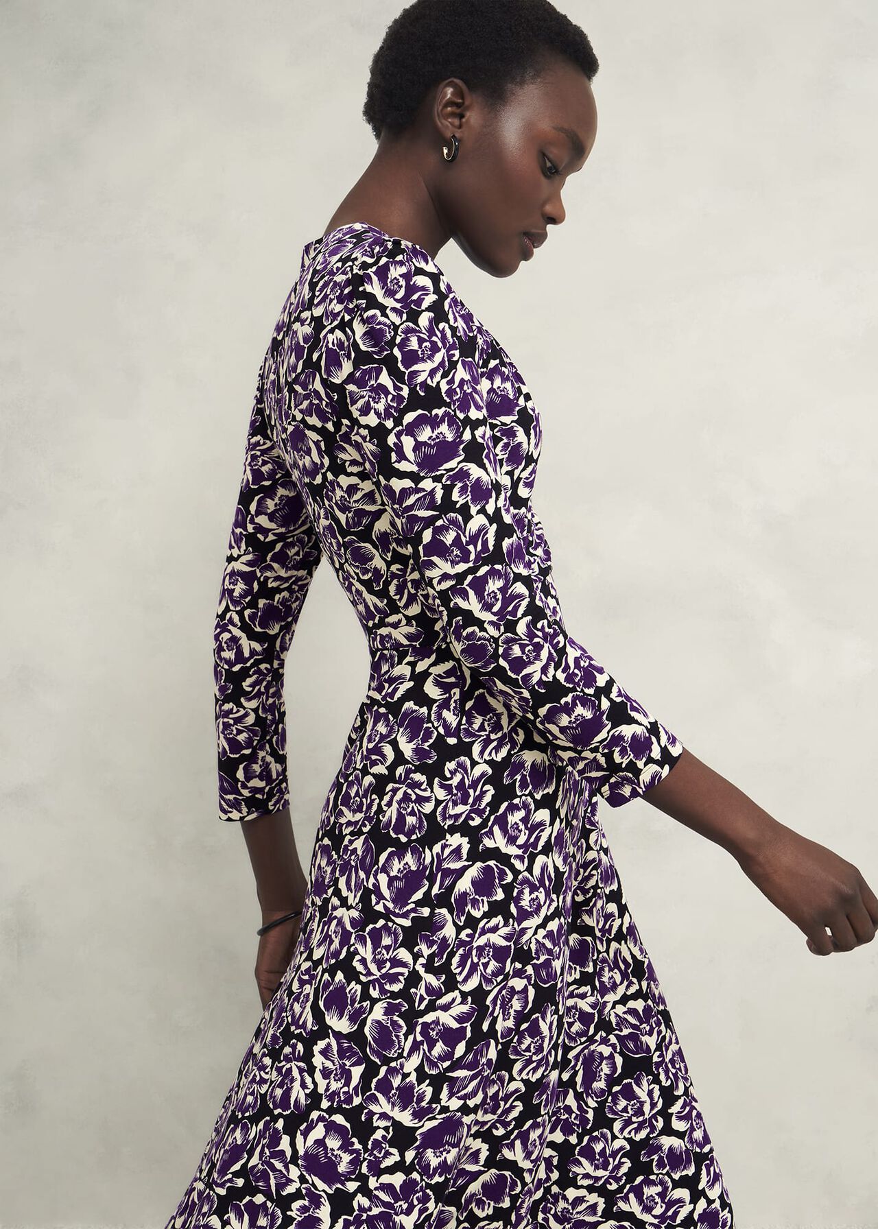 Paige Jersey Dress, Purple Multi, hi-res