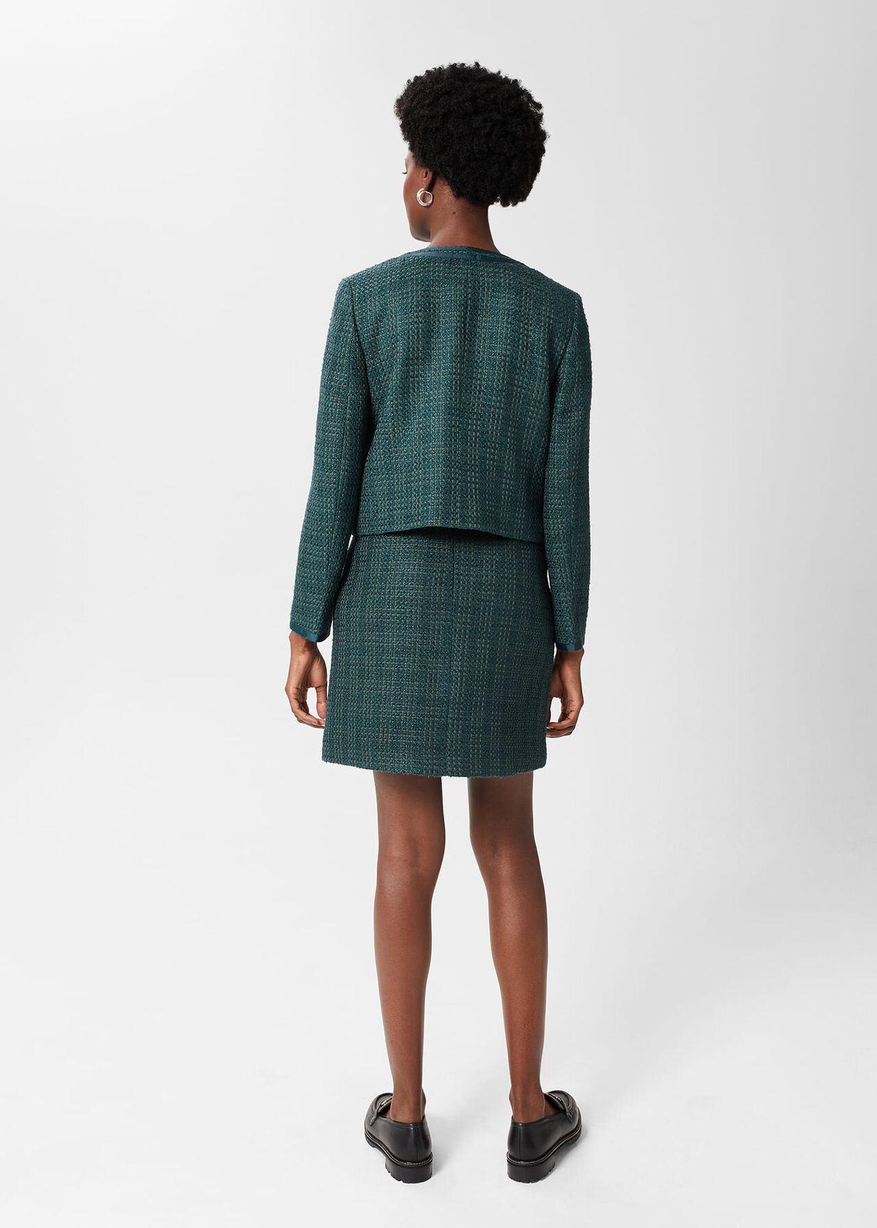 Estella Tweed Jacket, Deep Pine Green, hi-res