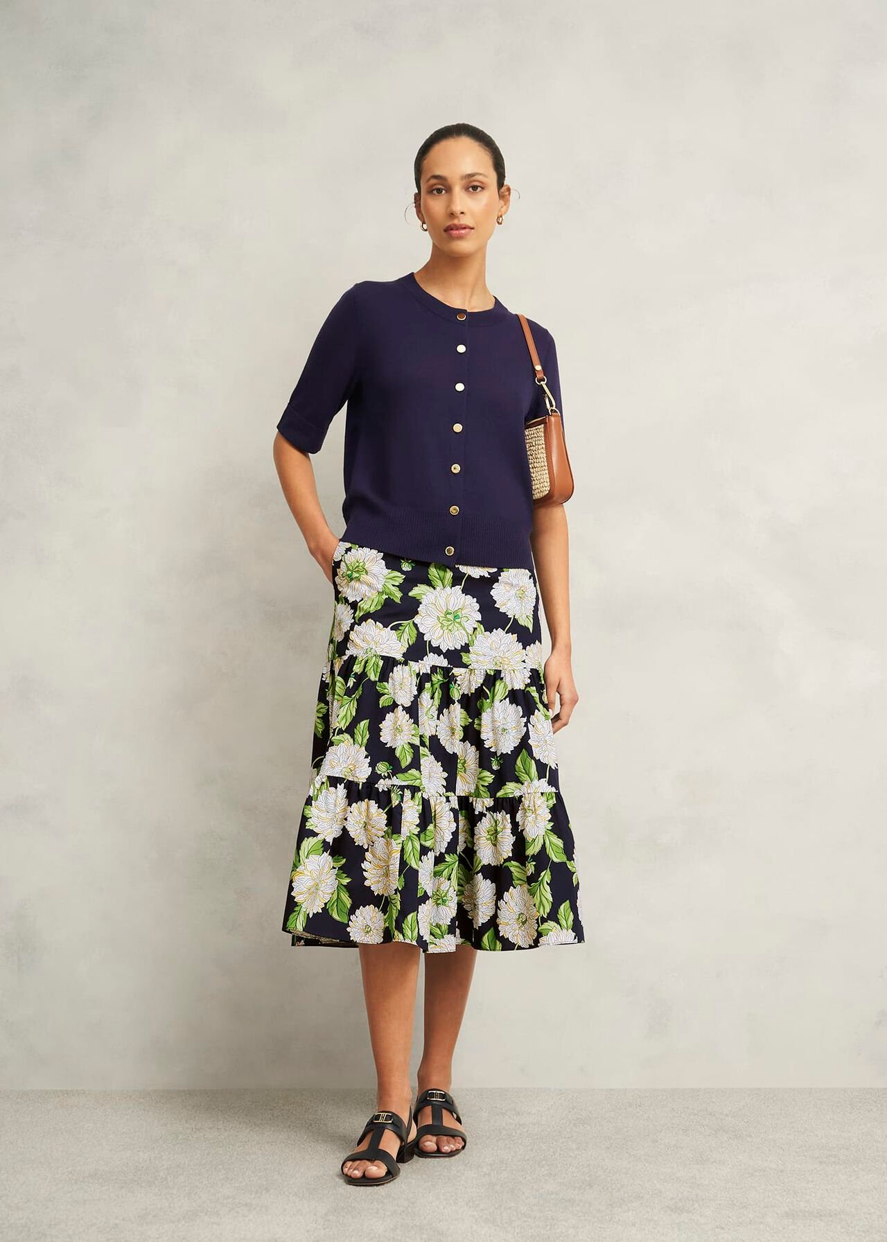 Dorothea Skirt, Navy Multi, hi-res